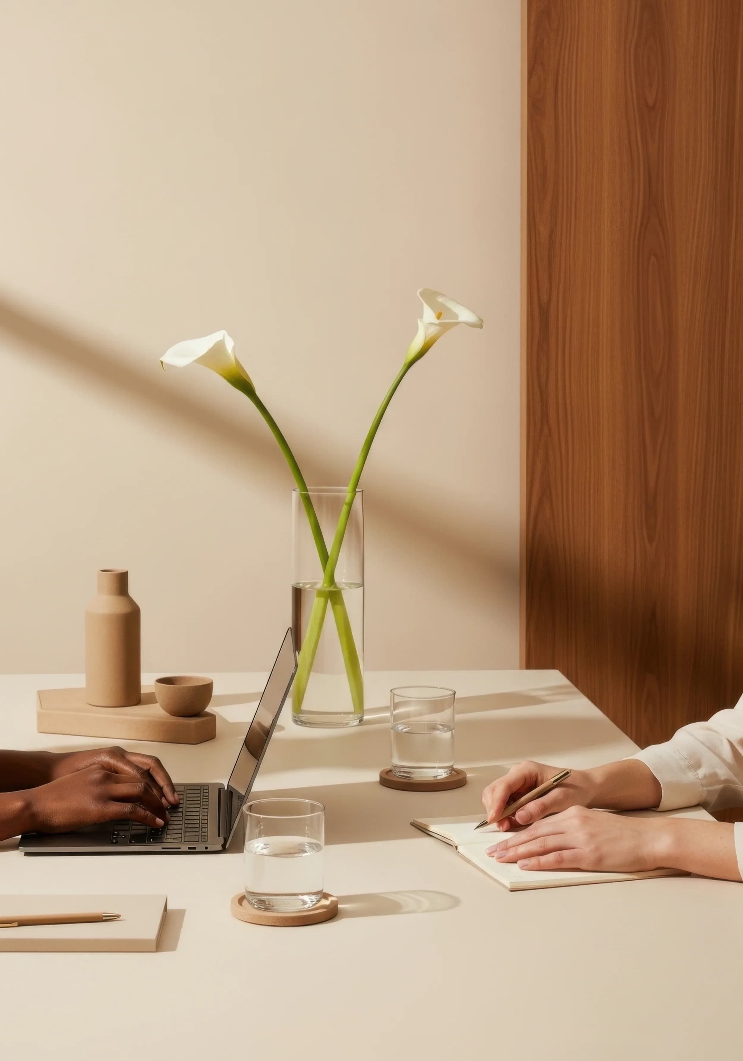 Therapy office image with flowers